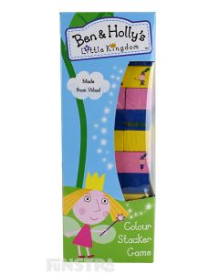 Fun coloured stacking game that helps to develop better hand-eye coordination with Ben and Holly and friends.
