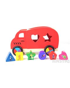 Little wiggles can learn shapes and colors with all their favorite Wiggles characters on building blocks and the Big Red Van.