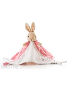Flopsy blankey is an adorable companion and comfort object for infants from the Beatrix Potter collection.