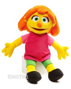 The lovable and huggable Julia doll from the Sesame Street GUND plushy collection is autistic and is a special companion for children and will surely brighten any day!