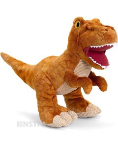 T-Rex is a huggable dinosaur friend, for anyone that loves dinosaurs. The soft and cuddly dinosaur plush toy of the Tyrannosaurus Rex is made from Keel Toys.