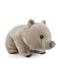 Keeleco Wombat is a huggable stuffed animal friend, for anyone that loves wombats. The soft and cuddly wombat plush toy is made from 100% recycled material and filling by Keel Toys.