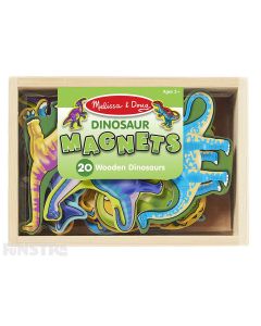 Vibrantly coloured dinosaur magnets makes learning the names of dinosaurs fun! 