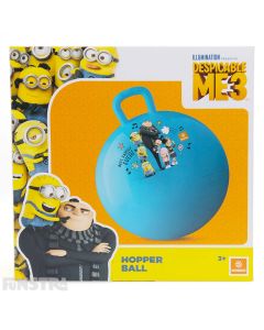 Bounce into mischief with Bob, Stuart, Dave and the Gru family on this blue space hopper ball.