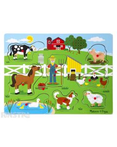 Sing along to Old Macdonald Had a Farm with this fun sound jigsaw puzzle from Melissa & Doug.