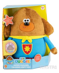 A-woof! It's the super duggee plush toy and he's ready for lots of cuddles and comes with collectible character badge.