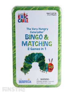 Play Bingo and a Matching game with the Very Hungry Caterpillar with this two in one game tin.