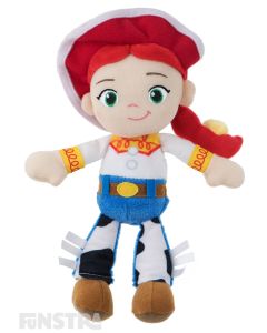 Soft and cuddly Disney Baby plush beanie toy of Jessie wears her signature cowboy costume and is the perfect friend for children of all ages to take on adventures.
