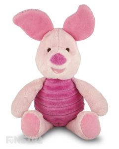 Soft and cuddly Disney Baby plush toy of Piglet with rattle to entertain babies.