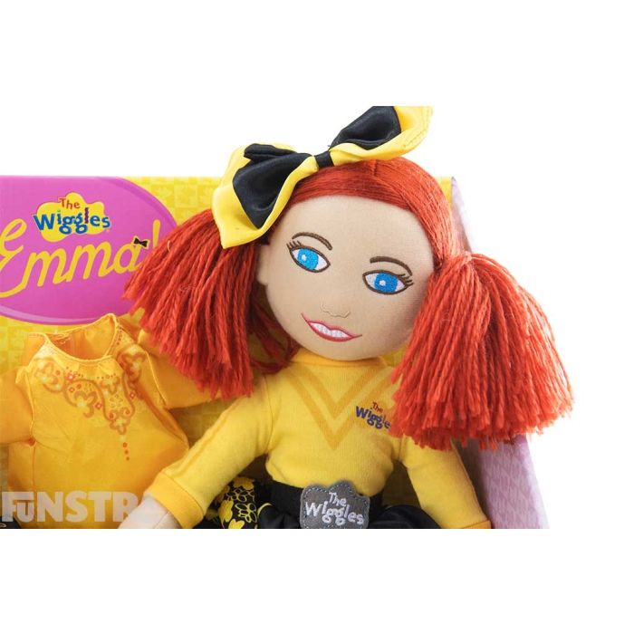 Doll looks just like the yellow Wiggle, with beautiful red hair and her signature bow