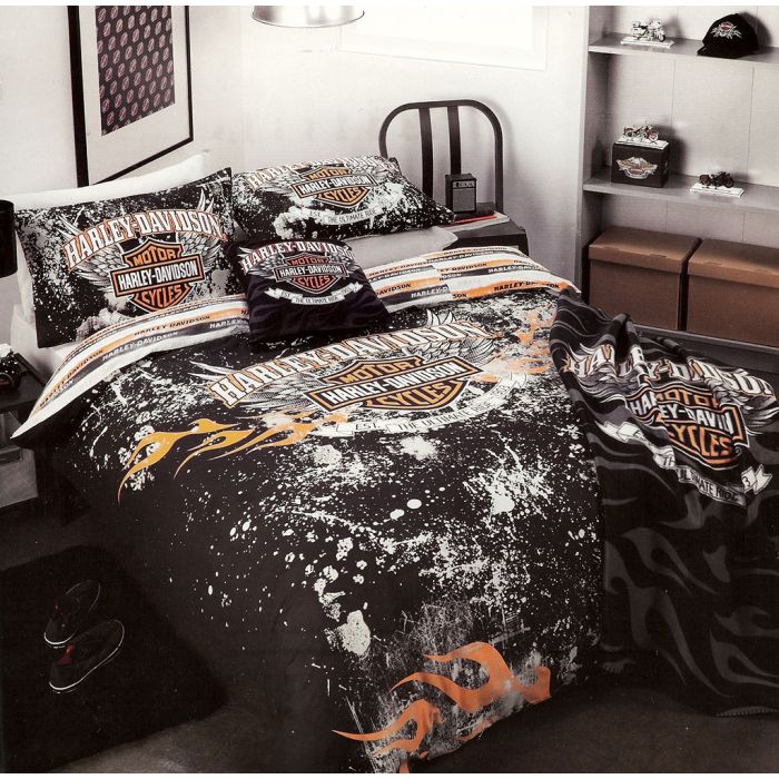 Harley Davidson Quilt Cover Set, Harley Davidson King Size Bedding Sets