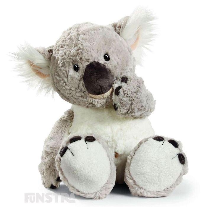 With a cheeky and mischievous face, button eyes and the cutest squashy nose, the Nici Wild Koala stuffed animal will warm your heart and put a smile on your face.