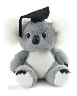 Super cute and super smart, the academic koala wears a mortarboard and makes an adorable graduation gift for students.