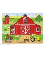 Hear the sounds from around the farm with this fun sound jigsaw puzzle from Melissa & Doug, featuring chickens, horses, milking a cow, tractor sounds and more.