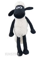 Anyone that loves of the animal antics of Shaun and his barnyard buddies will adore this fun black and white stuffed animal.