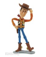 It's Andy's favorite toy from Toy Story. Sheriff Woody is a vintage pull string cowboy toy, a fun toy for imaginative play and makes a cute cake topper for your Toy Story party.