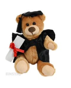 Graduation Teddy Bear Plush Toy with Academic Cap Cape & Award