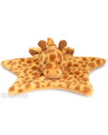 Huggy giraffe comforter security blanket is brown and beige and a gorgeous companion, soother and comfort object for infants.