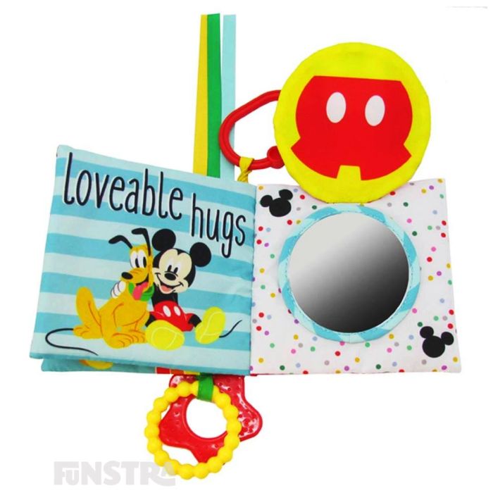 Cute peek-a-boo flaps and accessories for grabbing and gripping that help develop fine motor skills.