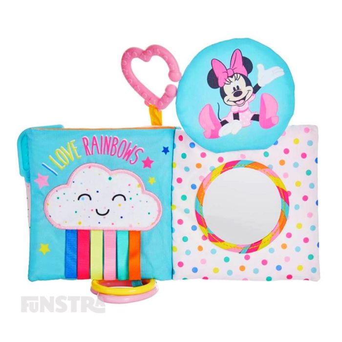 Cute peek-a-boo flaps and accessories for grabbing and gripping that help develop fine motor skills.